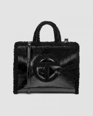 Bolsas UGG All Gender X TELFAR Medium Shopper Crinkle Mujer Negras | COV8506R